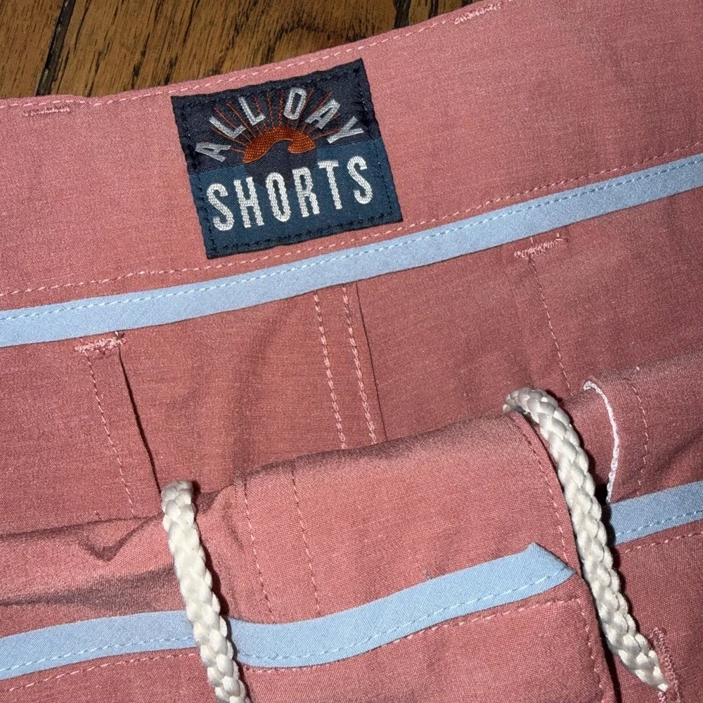 FAHERTY Pink Men's All Day Chino Shorts Stretch Cotton Blend Sz 32‎ Inseam 9